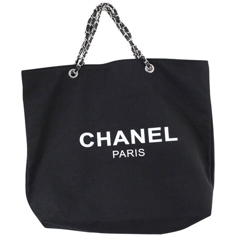 black chanel canvas bag|chanel tote bag canvas price.